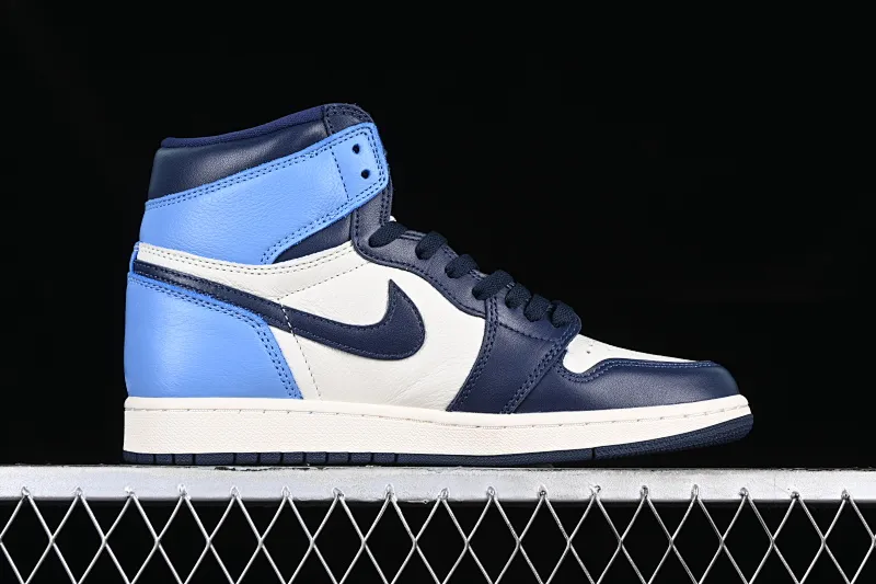 All categories Air Jordan Jordan series basketball shoes Air Jordan 1 High LW version Air Jordan 1 AJ1 Joe 1 Obsidian North Carolina Blue Black Blue Toe 555088-140